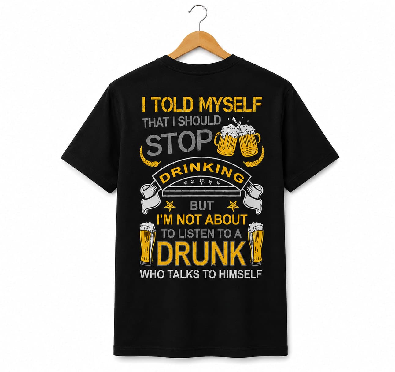 Premium Drop Shoulder T-Shirt Black — নরম ফ্যাব্রিক টেক্সচার | Gentlore