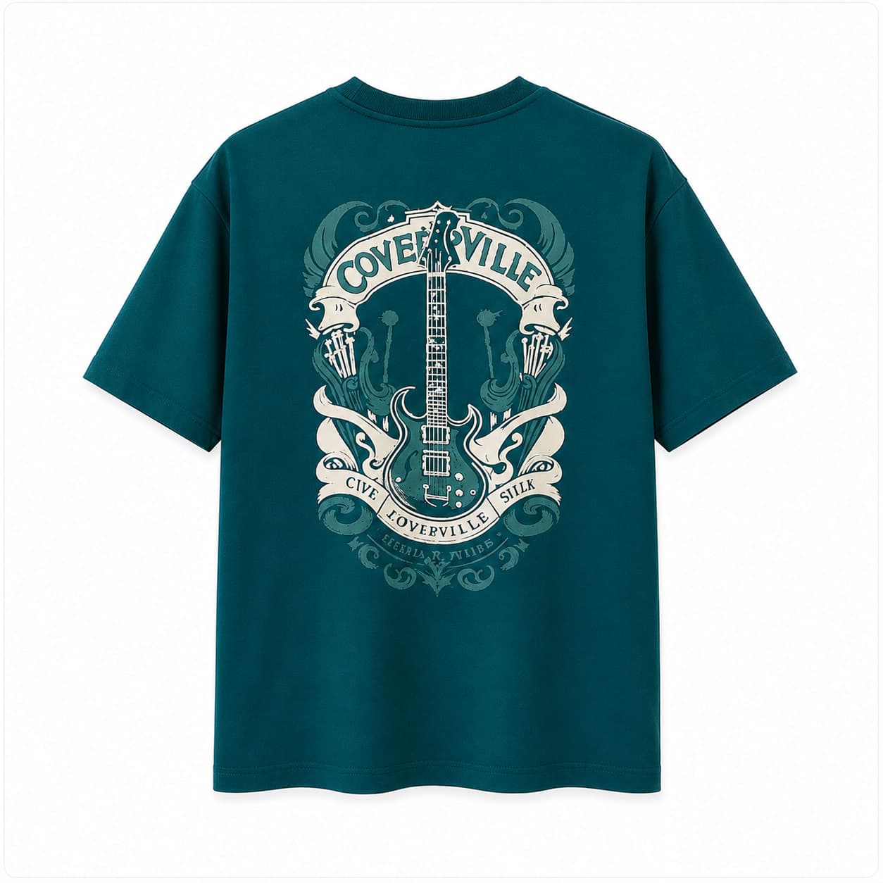 Premium Drop Shoulder T-Shirt Light Green — নরম ফ্যাব্রিক টেক্সচার | Gentlore