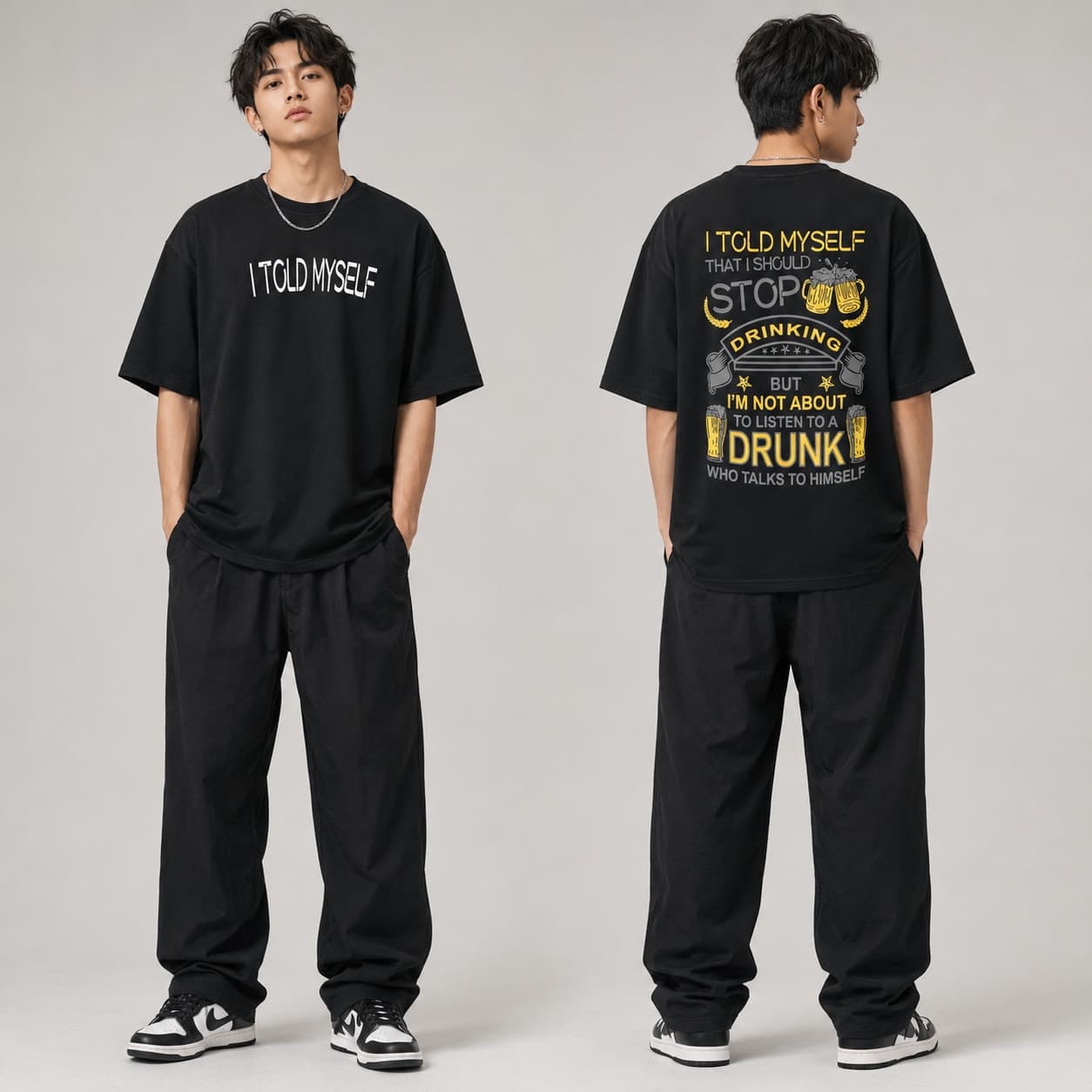 Premium Drop Shoulder T-Shirt Black (Copy)