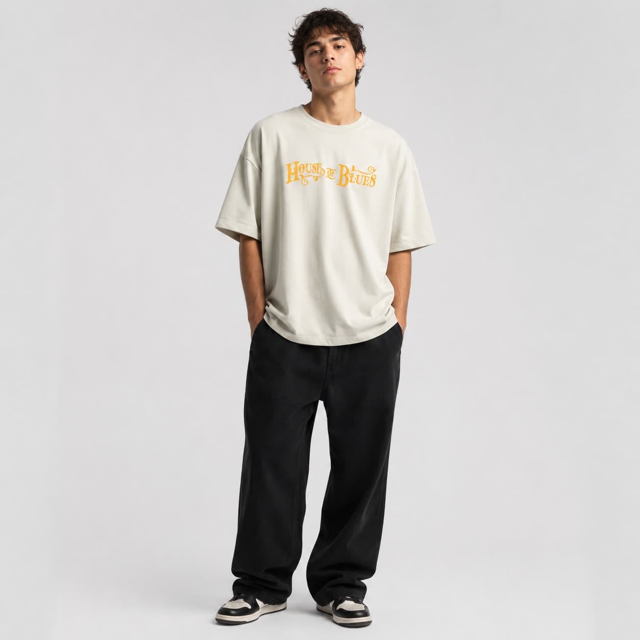 Premium Drop Shoulder T-Shirt Cream